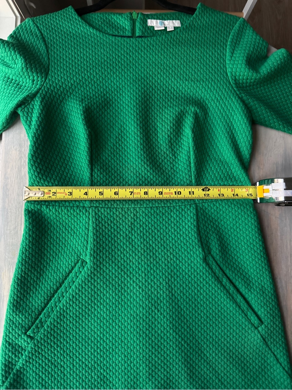 Boden Emerald Green 60’s Retro Style Long Sleeve Midi Dress Size UK8/US4 Buttons - Picture 6 of 6